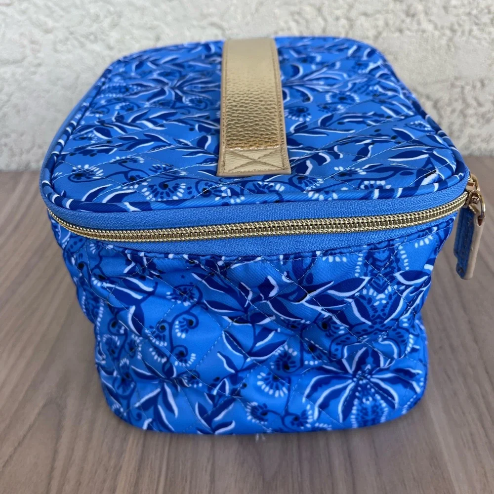 Lilly Pulitzer Blue Tropical Cosmetic Bag
